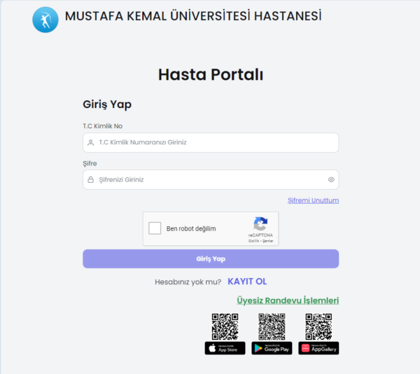 HMKU Hasta Portalı Web Uygulaması